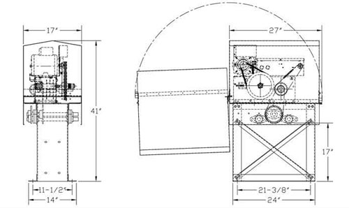 Gate Operator Pro-Go Dimensions Graphic