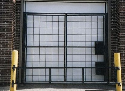 Security gates for garage and warehouse doors 