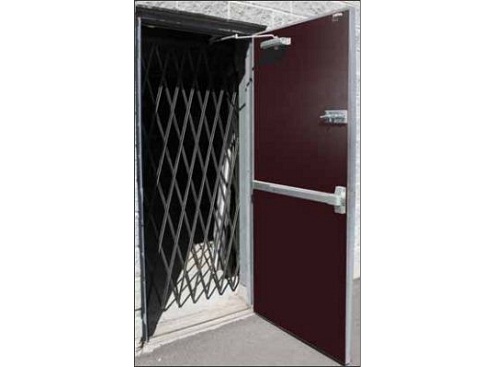 Security gates for commercial doors 